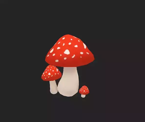 Stylized Red Mushroom 
