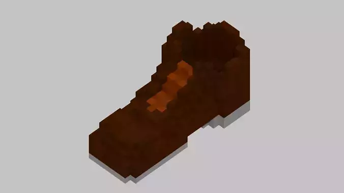 Shoe Voxel Free low-poly 3D model