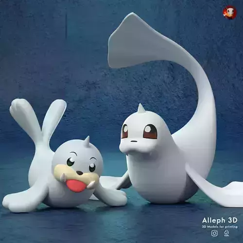 pokemon seel evolution pack 3D print model