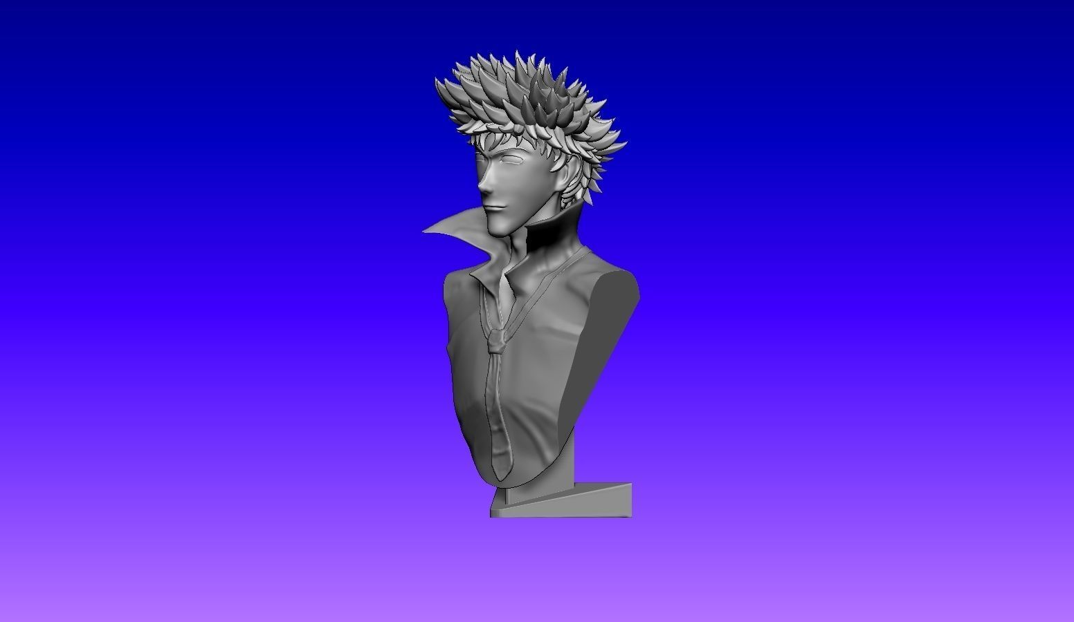 Cowboy Bebop - Spike Spiegel Bust 3D print model_10
