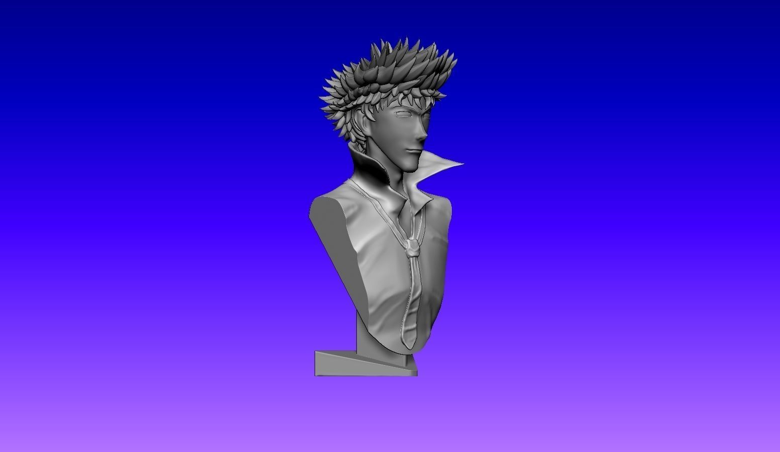 Cowboy Bebop - Spike Spiegel Bust 3D print model_11