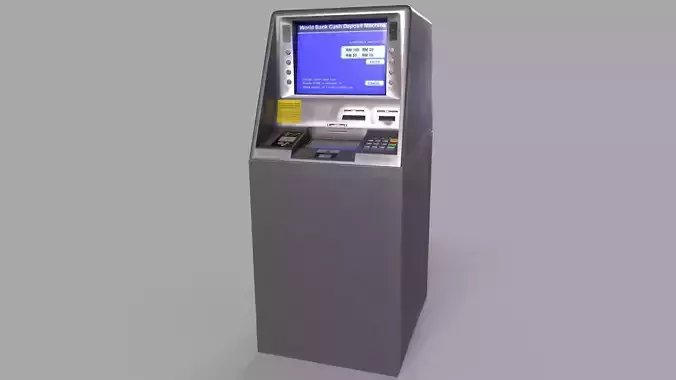 Cash Deposit Machine CDM Low-poly 3D model