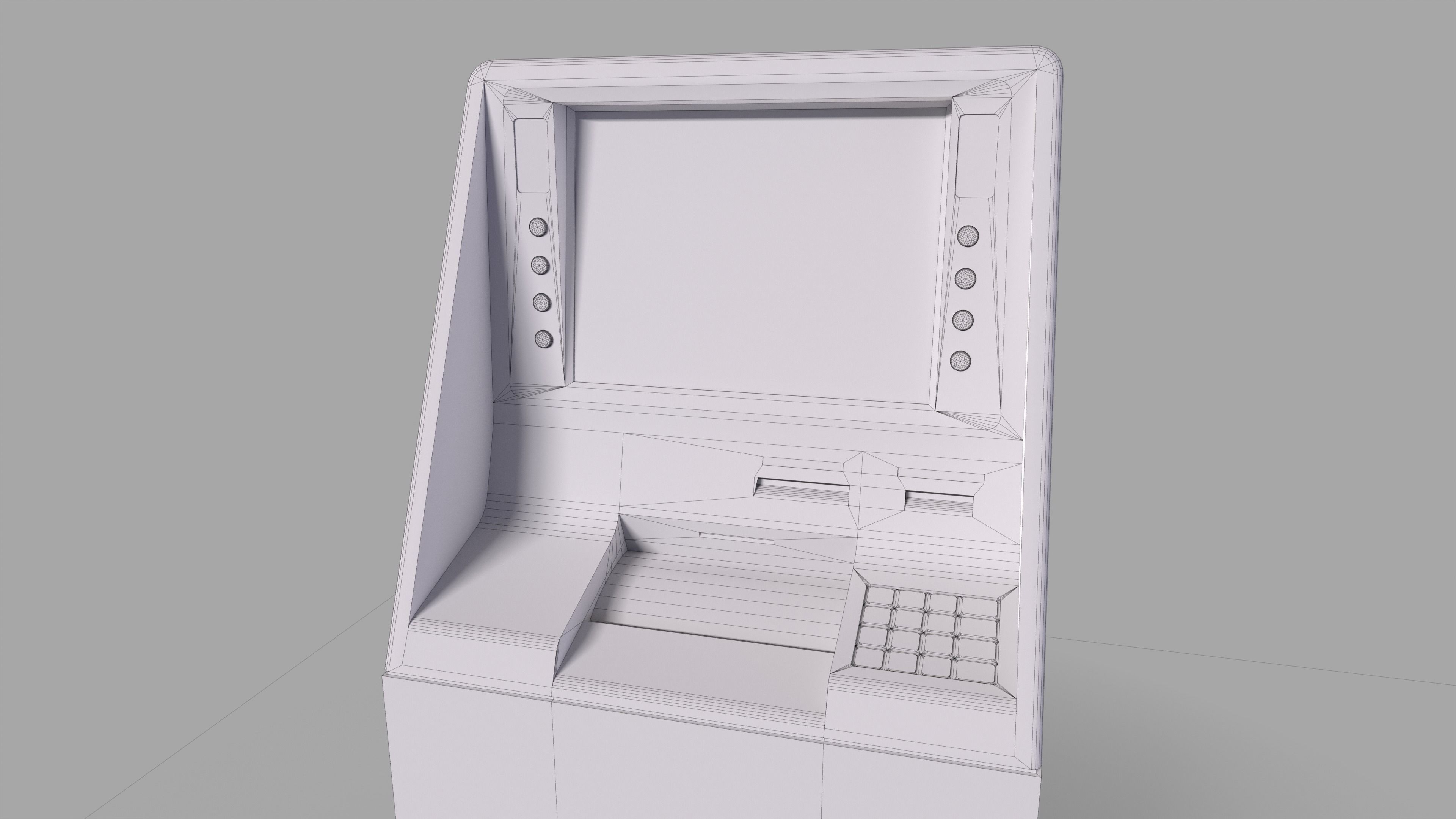 Cash Deposit Machine CDM Low-poly 3D model_8