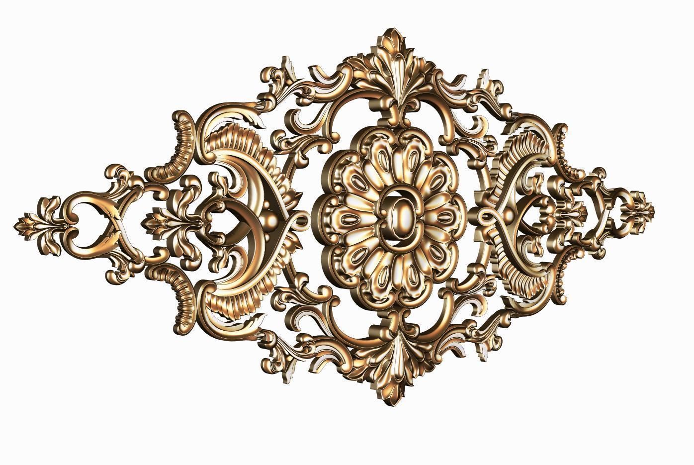 Carved decor model for cnc 18 3D model_1