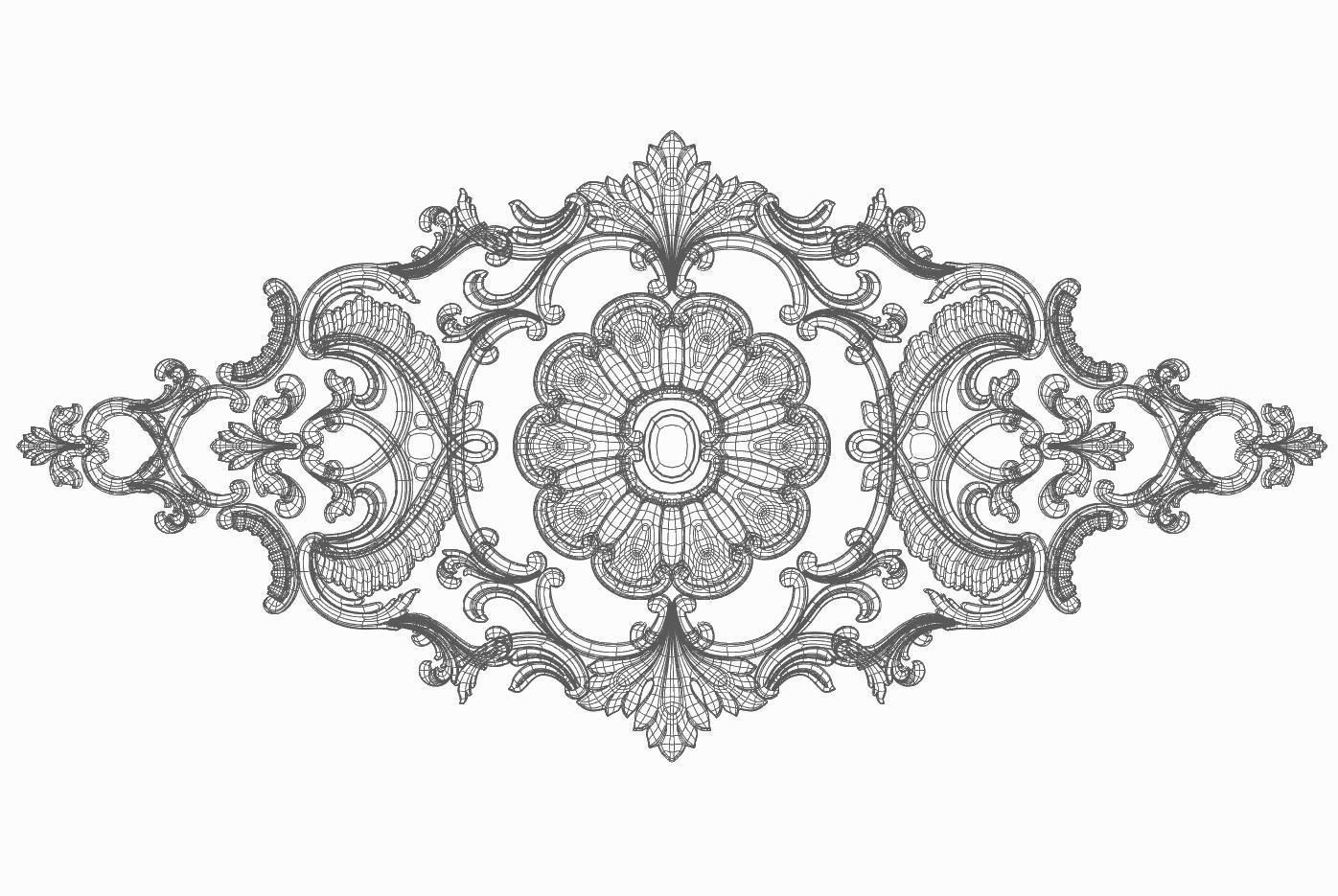 Carved decor model for cnc 18 3D model_9