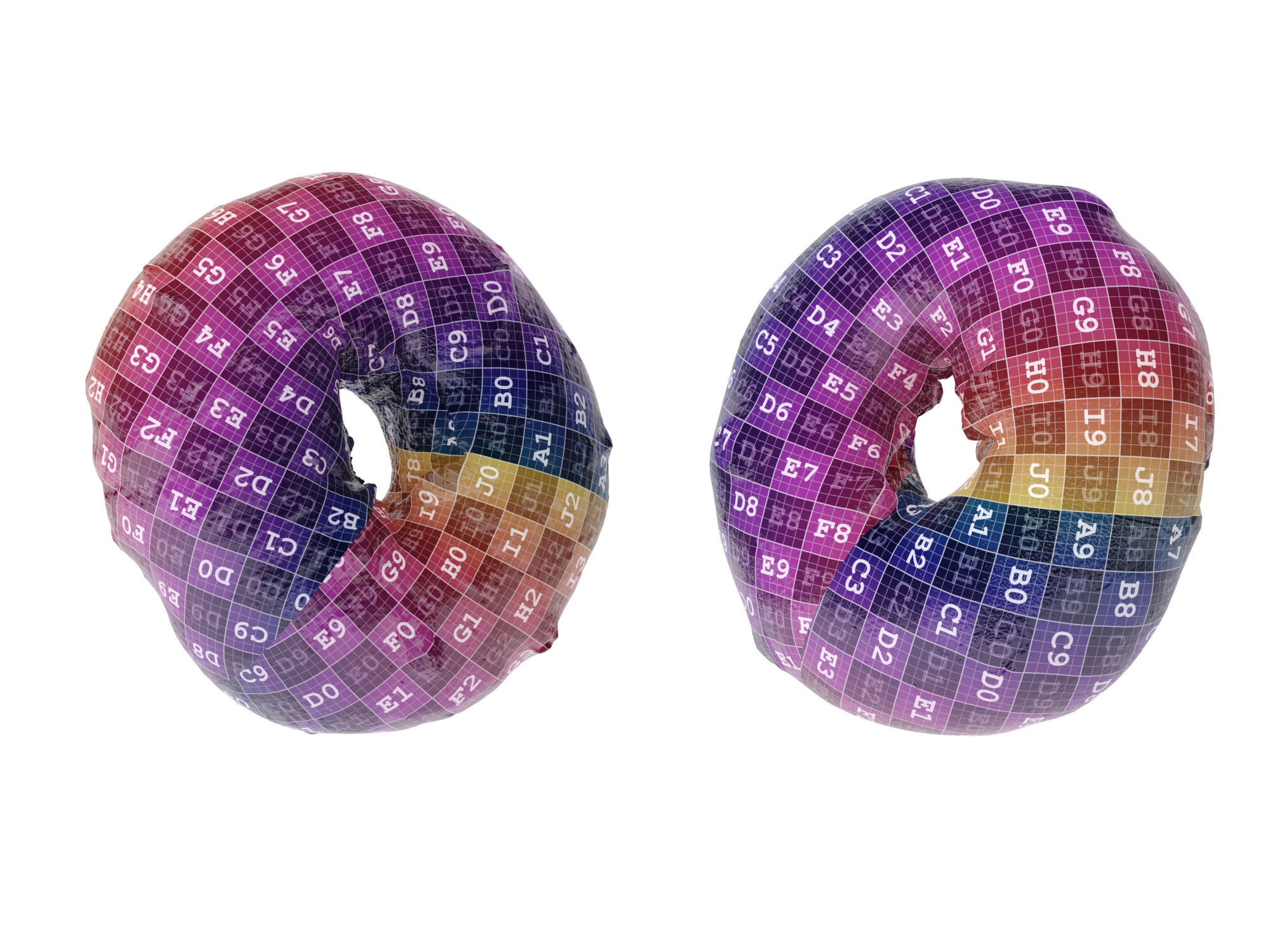 Plain Bagel Low-poly 3D model_15