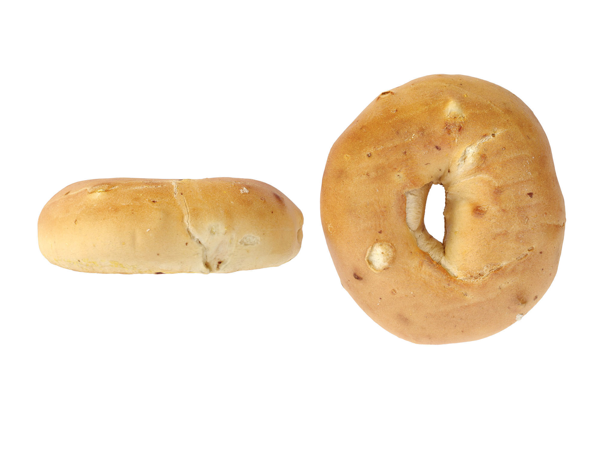 Plain Bagel Low-poly 3D model_11