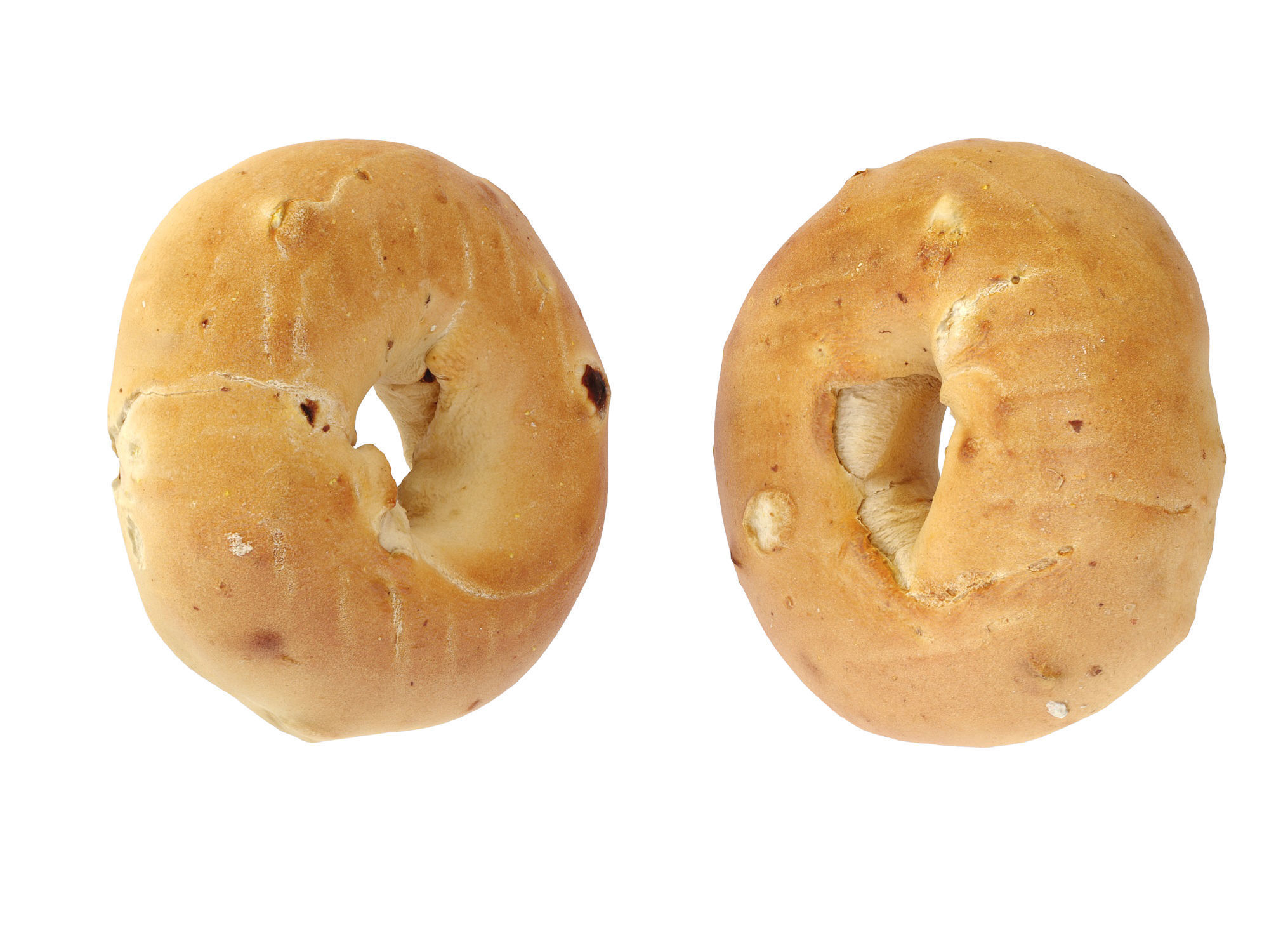 Plain Bagel Low-poly 3D model_7