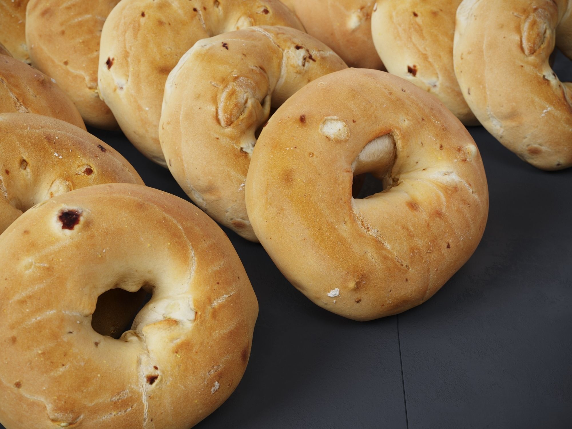 Plain Bagel Low-poly 3D model_3