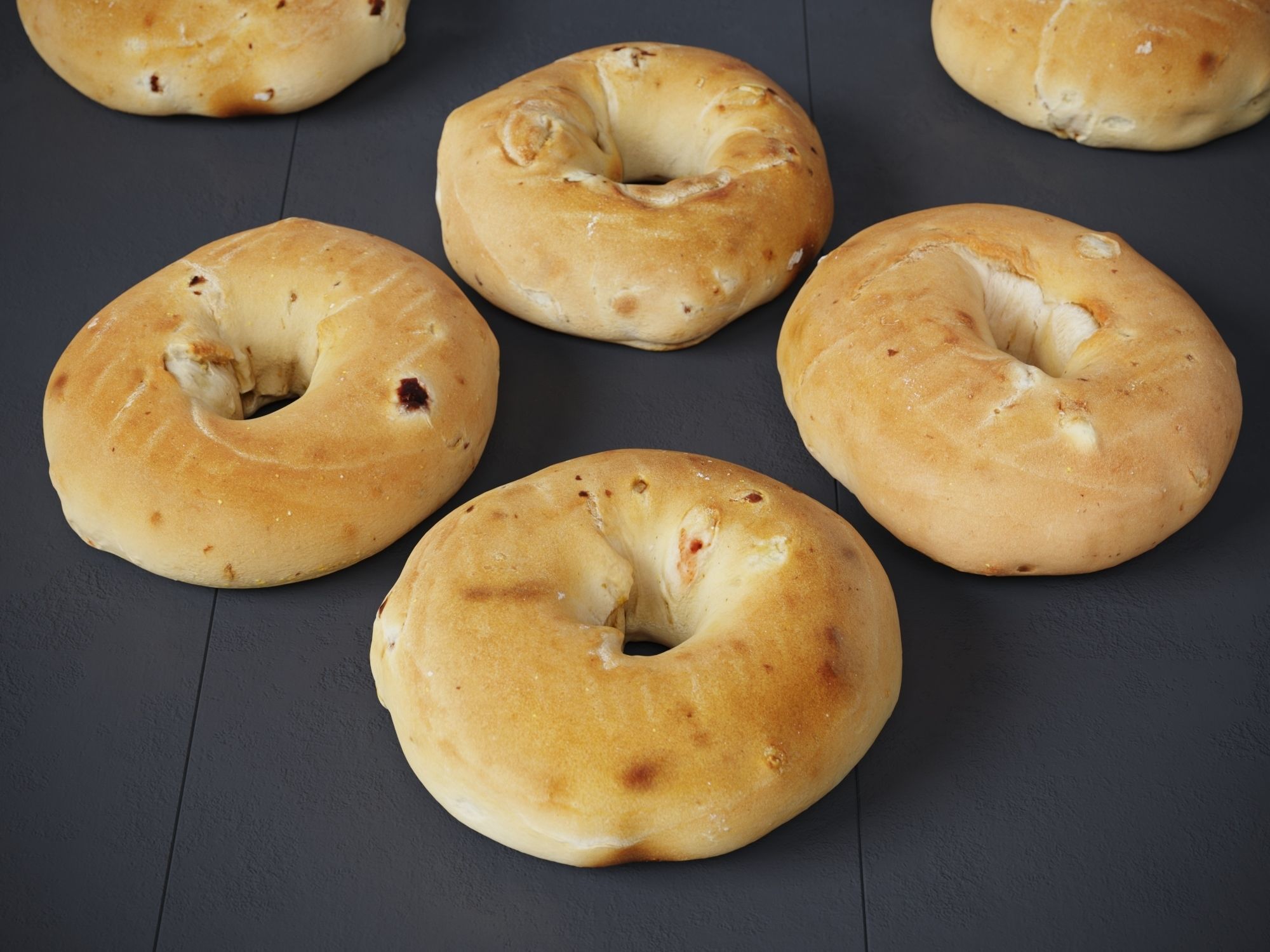 Plain Bagel Low-poly 3D model_2