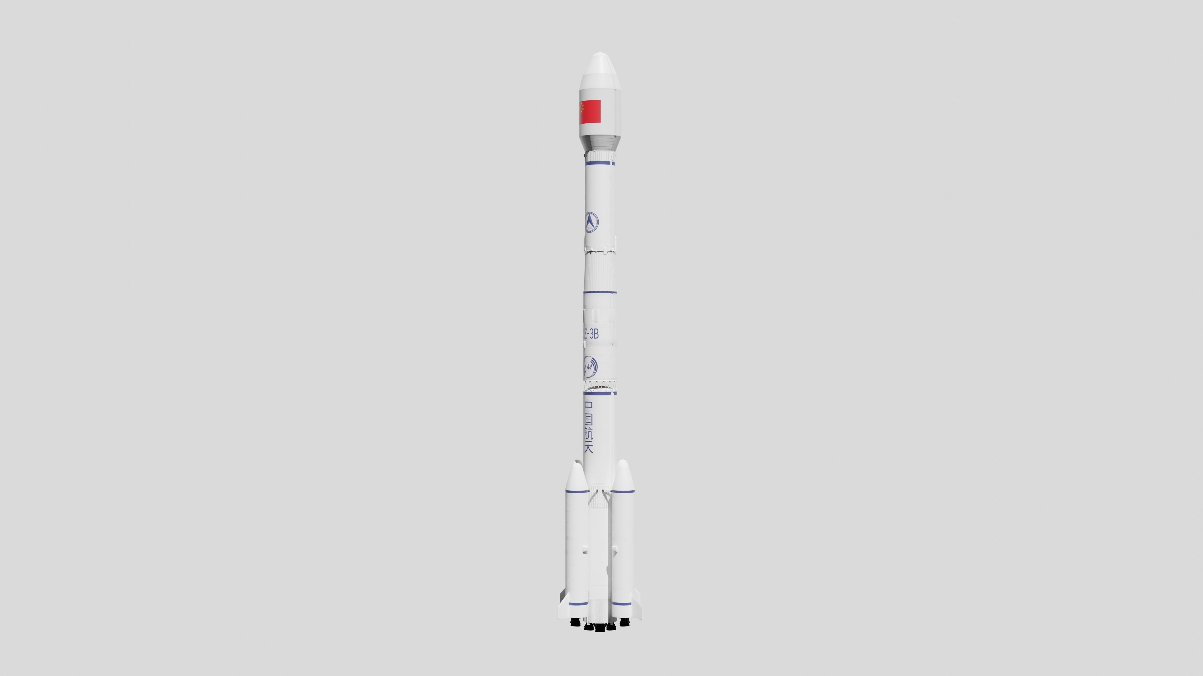 Long March 3B LaunchVechale---Blend-FBX 3D model_2