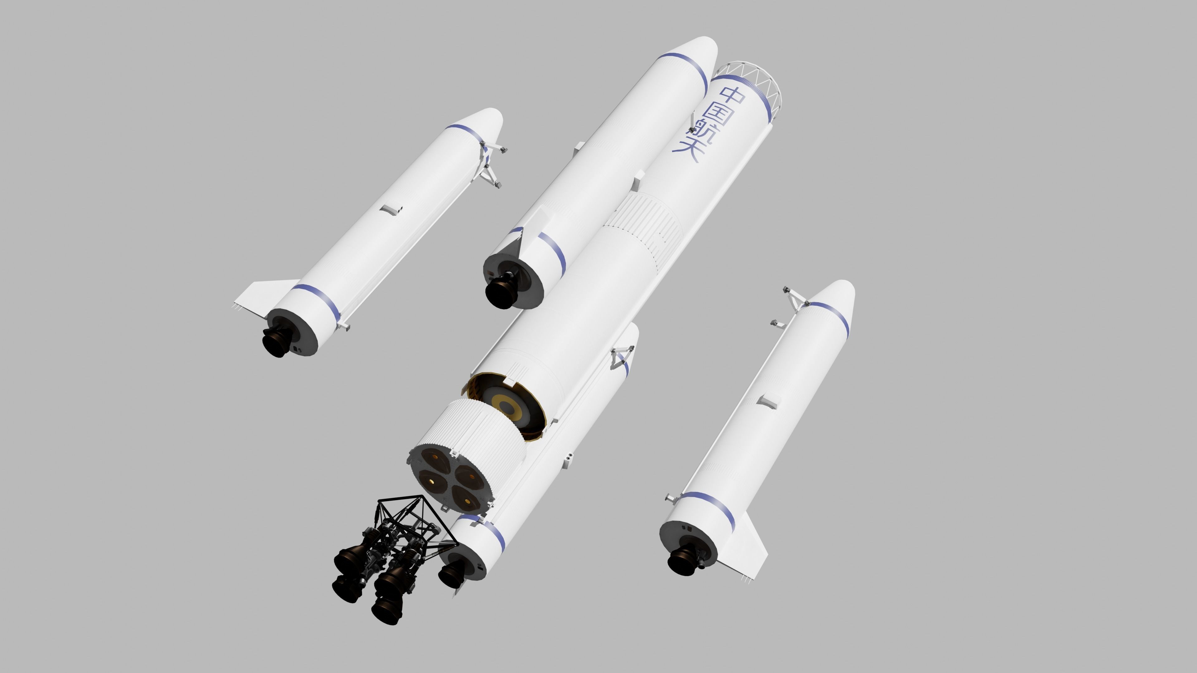 Long March 3B LaunchVechale---Blend-FBX 3D model_5