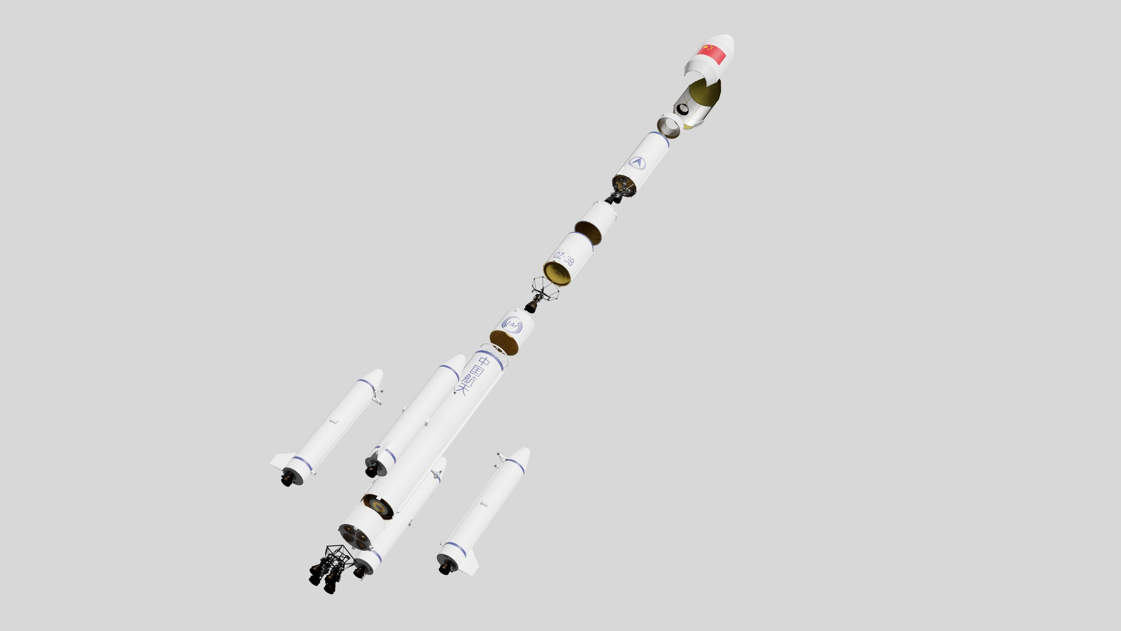 Long March 3B LaunchVechale---Blend-FBX 3D model_4