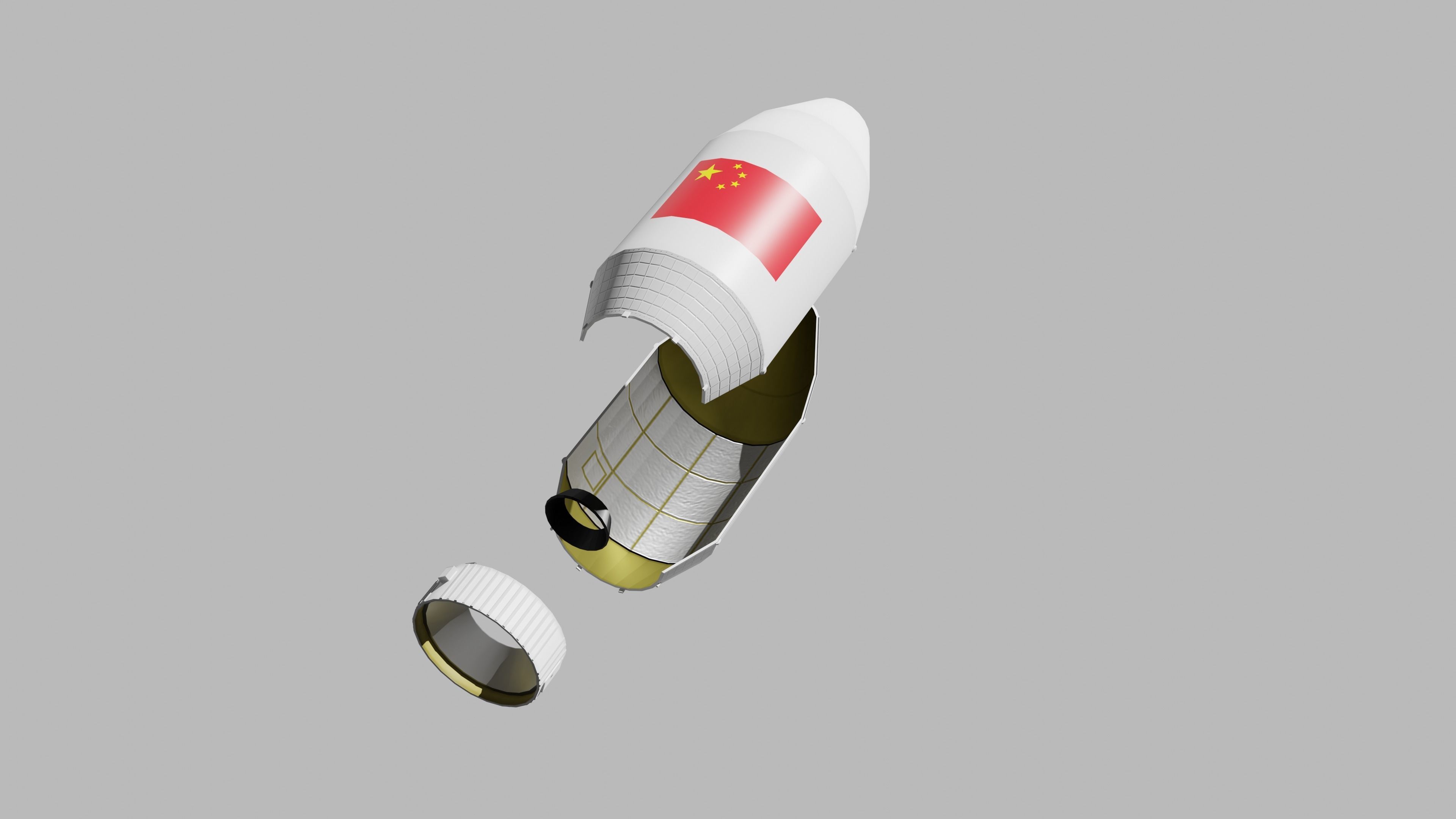 Long March 3B LaunchVechale---Blend-FBX 3D model_8