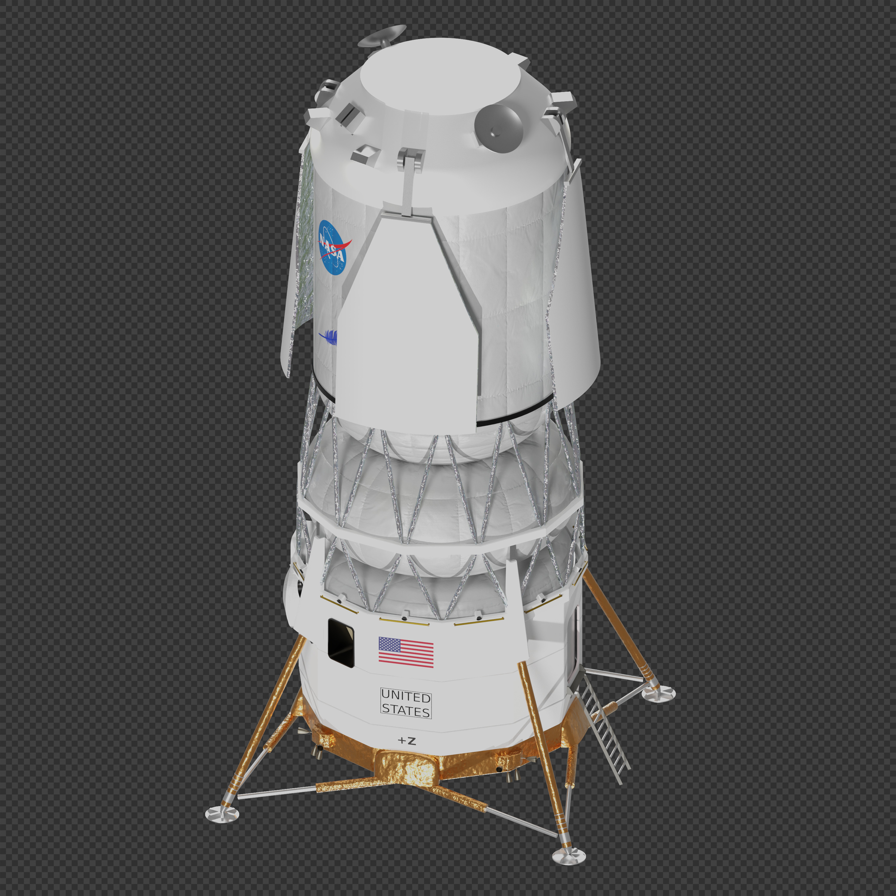 Blue Moon Human Landing System 3D model_2