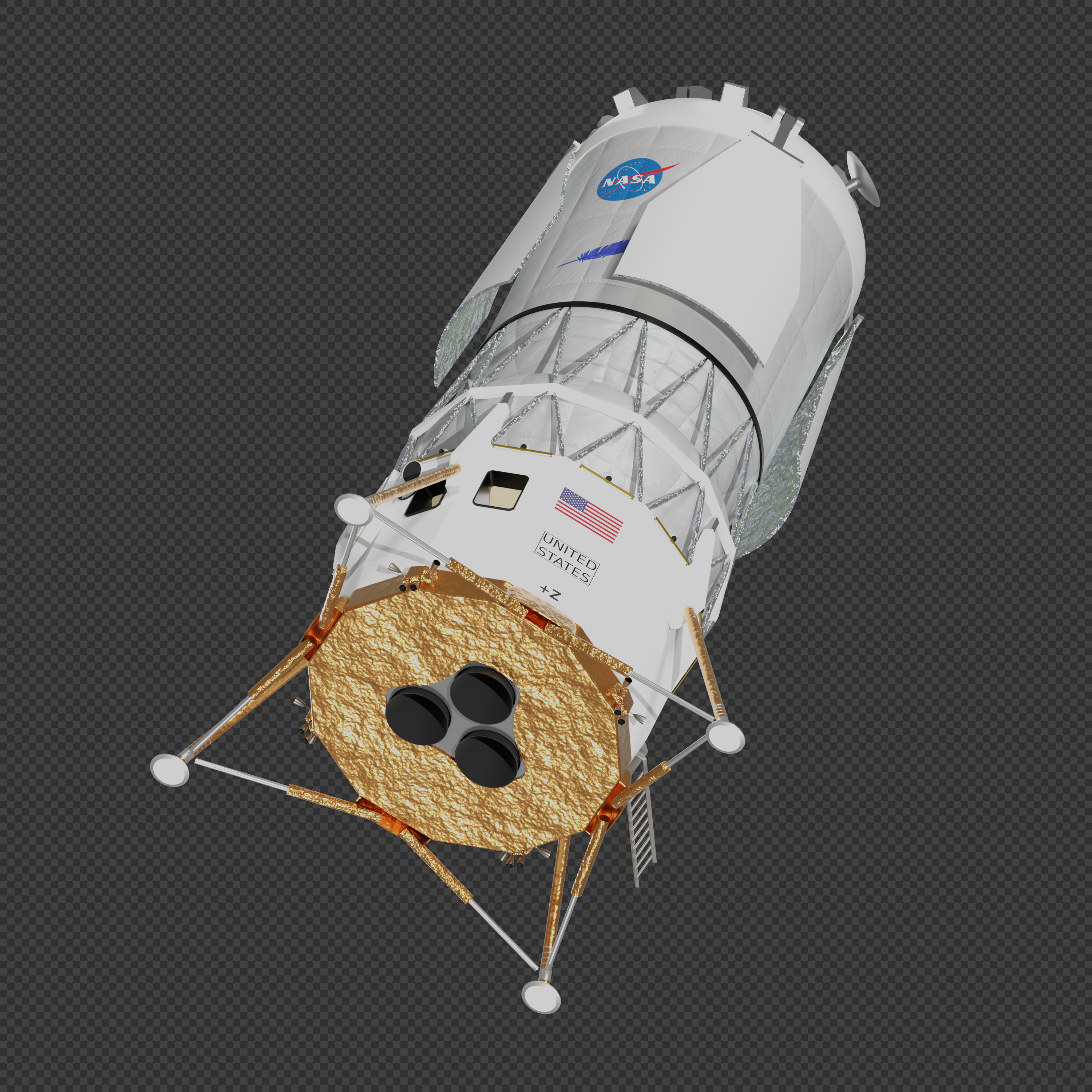 Blue Moon Human Landing System 3D model_3