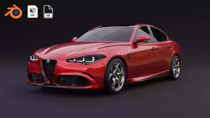 Alfa Romeo Giulia quadrifoglio 2024 3D model