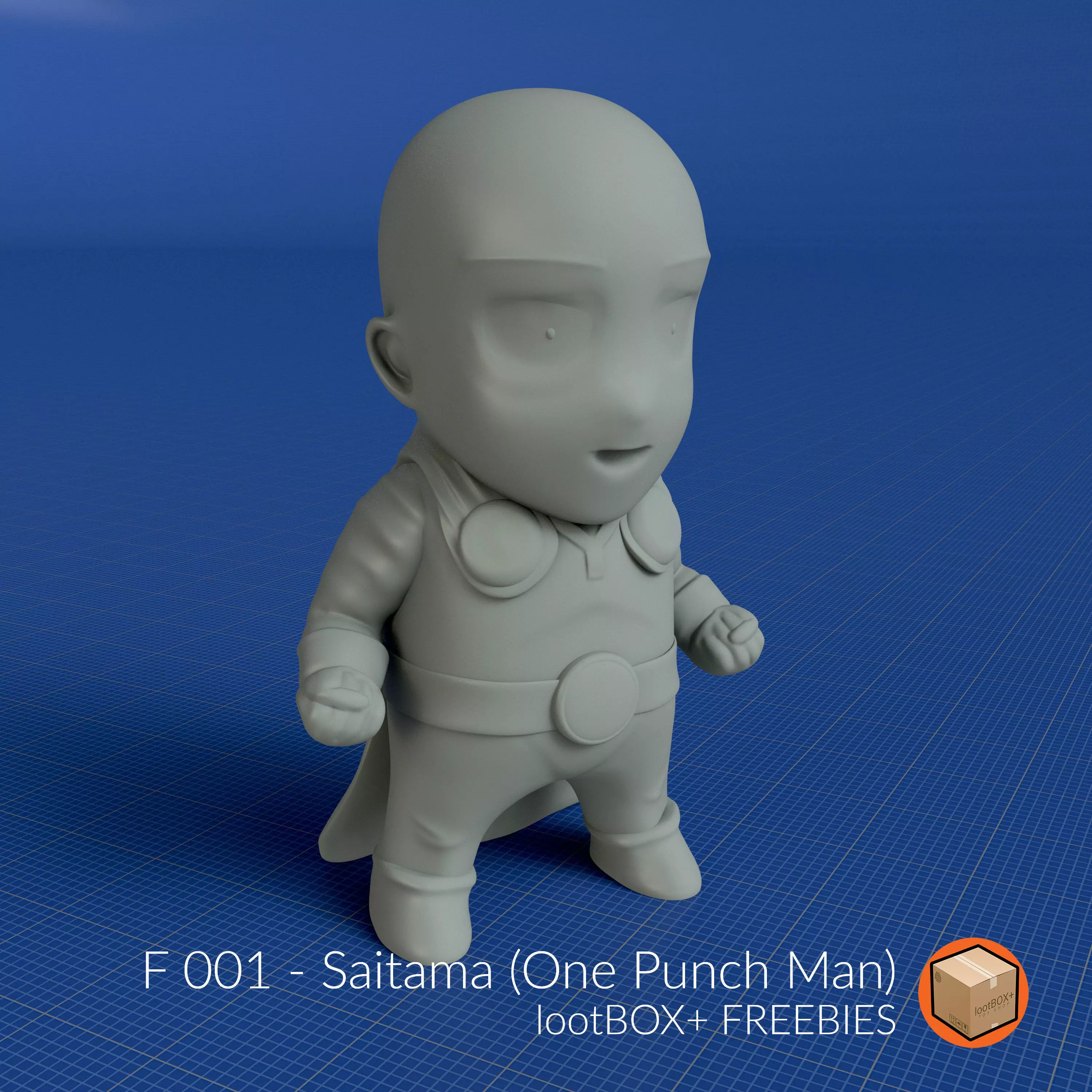 F 001 - SAITAMA Free 3D print model