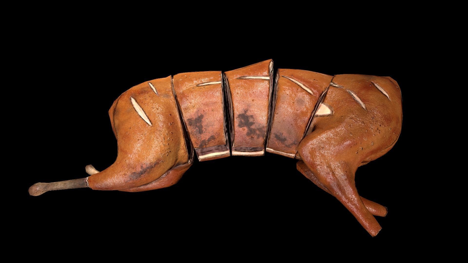 RabbitRoasting Low-poly 3D model_2