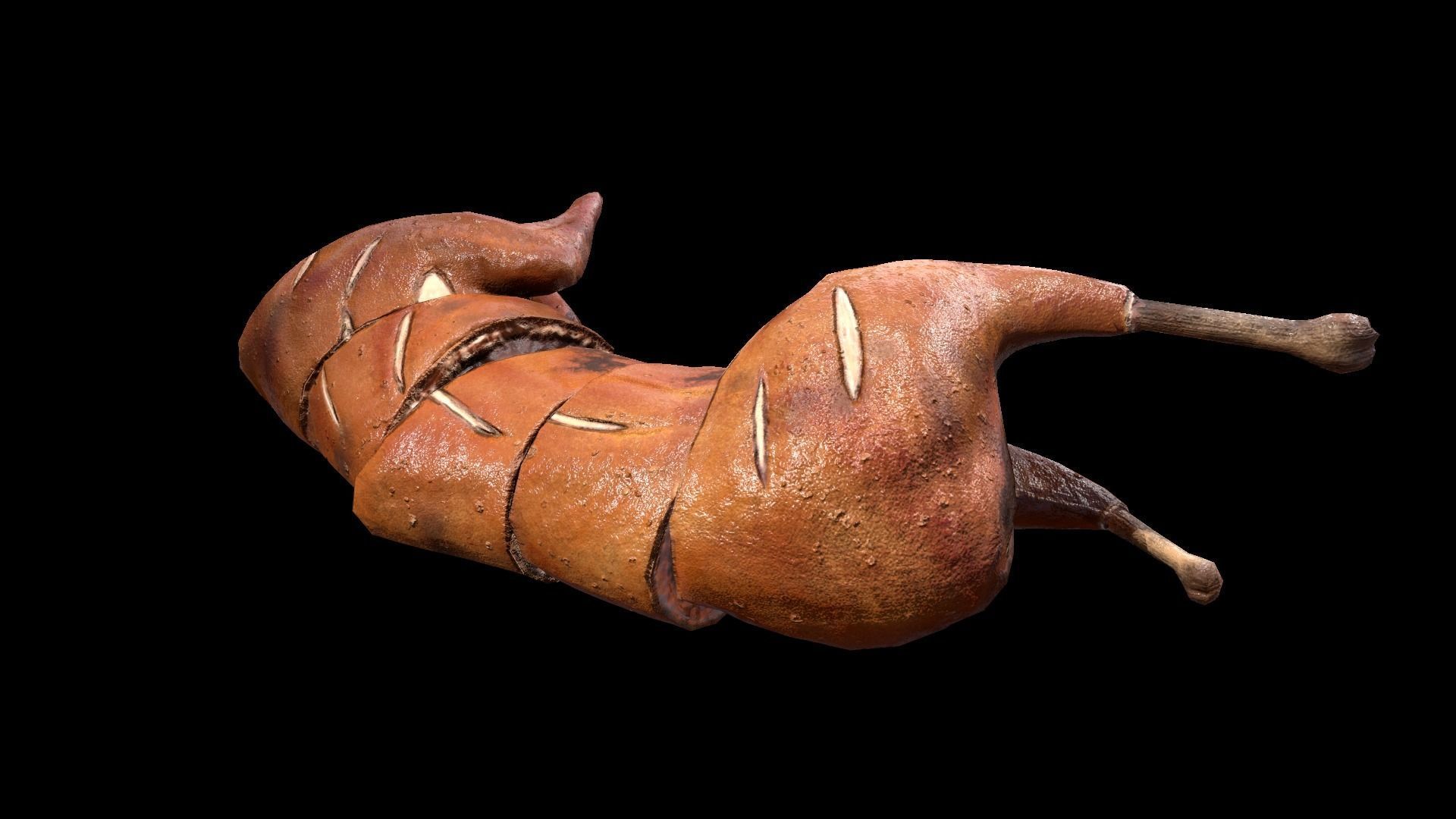 RabbitRoasting Low-poly 3D model_5