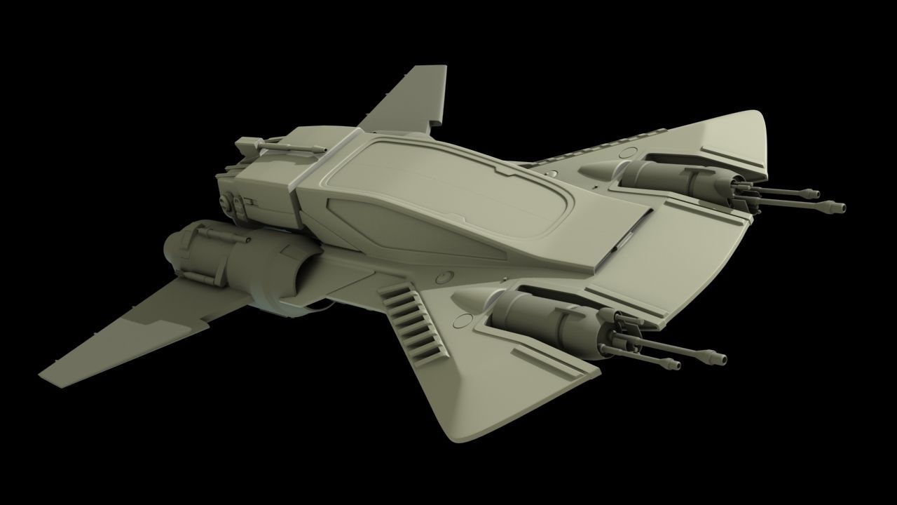 Pirate Snub Fighter 1 18th scale  3D print model_6