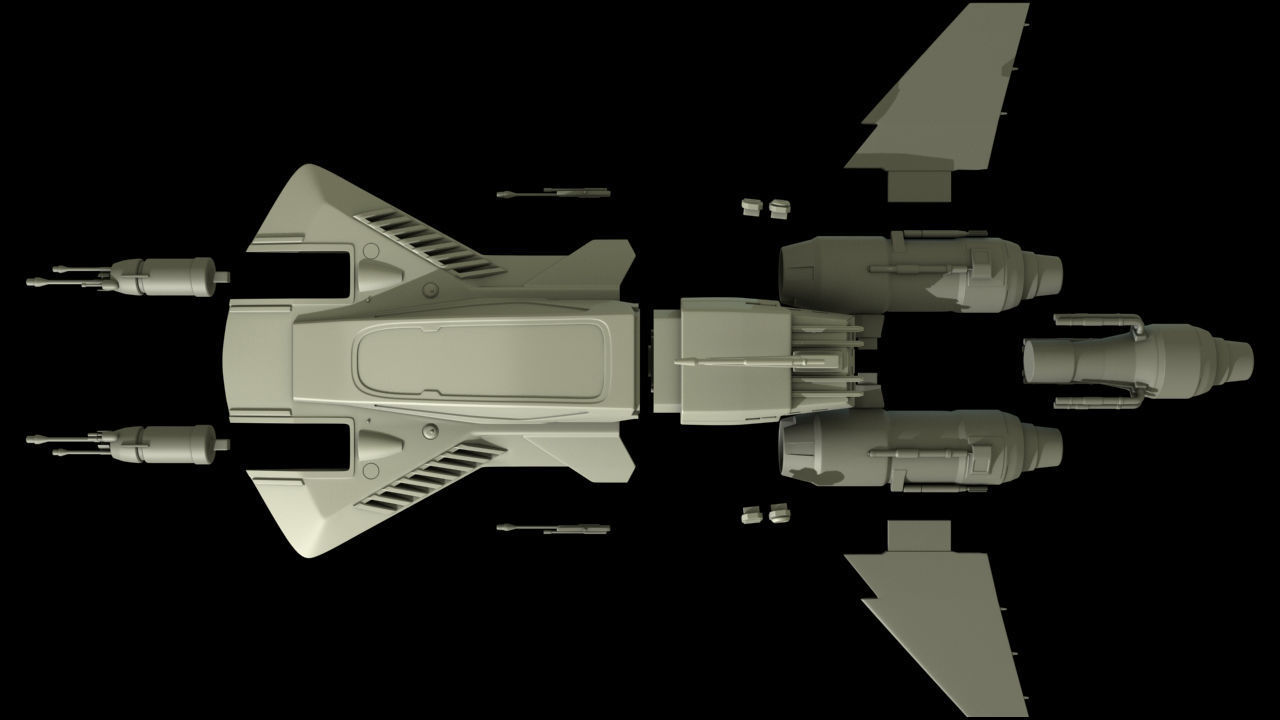 Pirate Snub Fighter 1 18th scale  3D print model_15