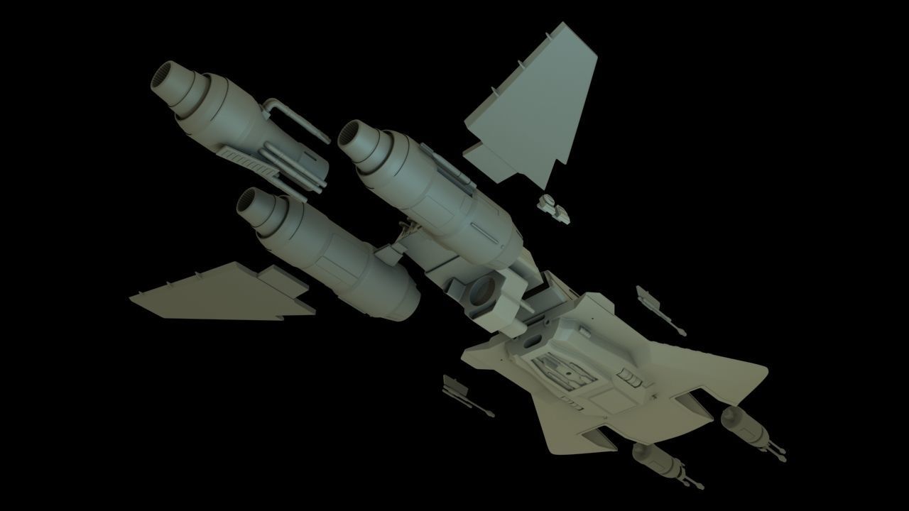 Pirate Snub Fighter 1 18th scale  3D print model_13