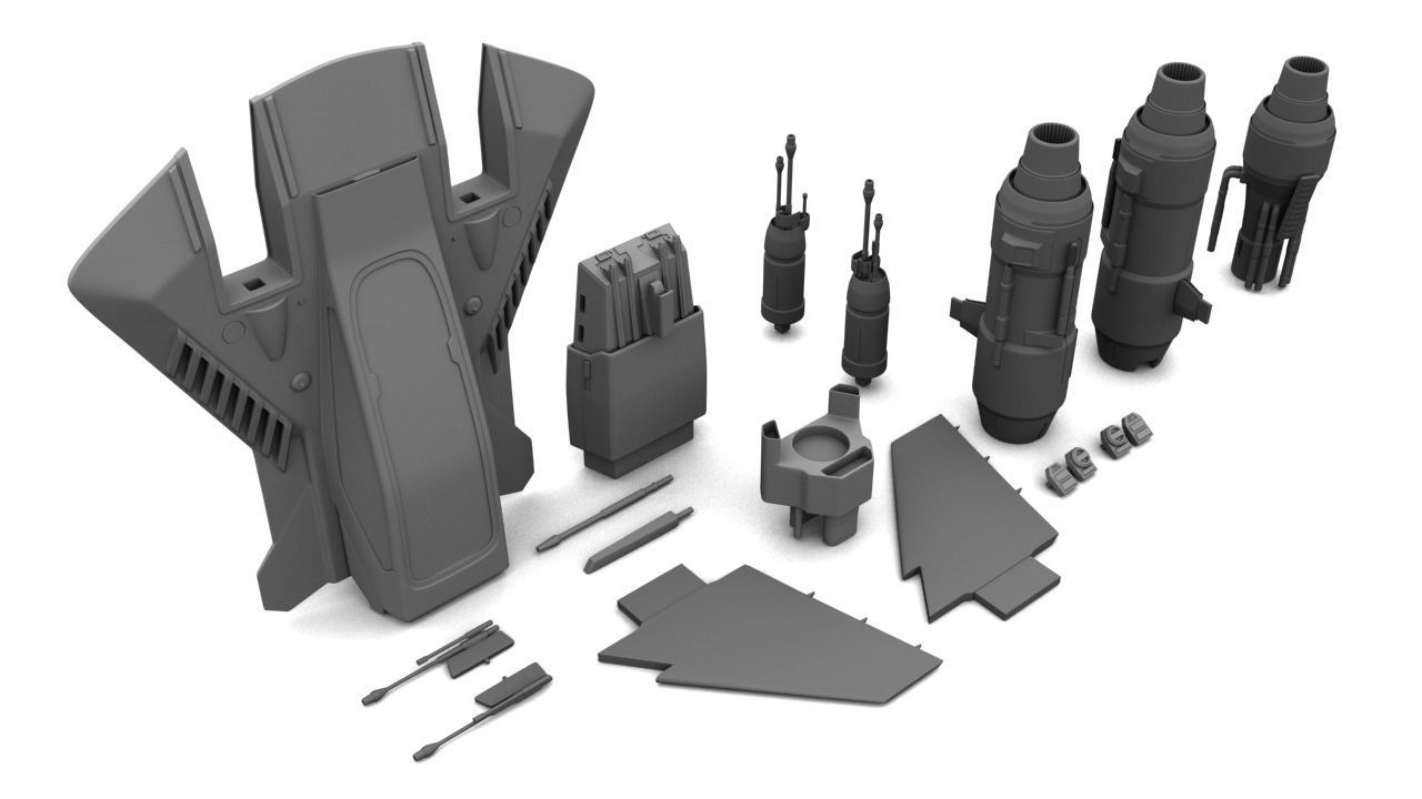 Pirate Snub Fighter 1 18th scale  3D print model_16