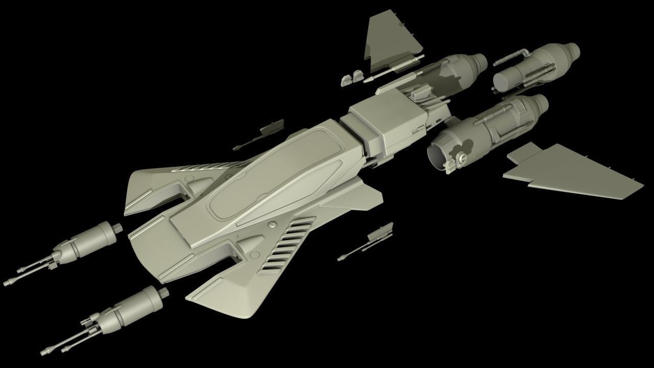 Pirate Snub Fighter 1 18th scale  3D print model_14