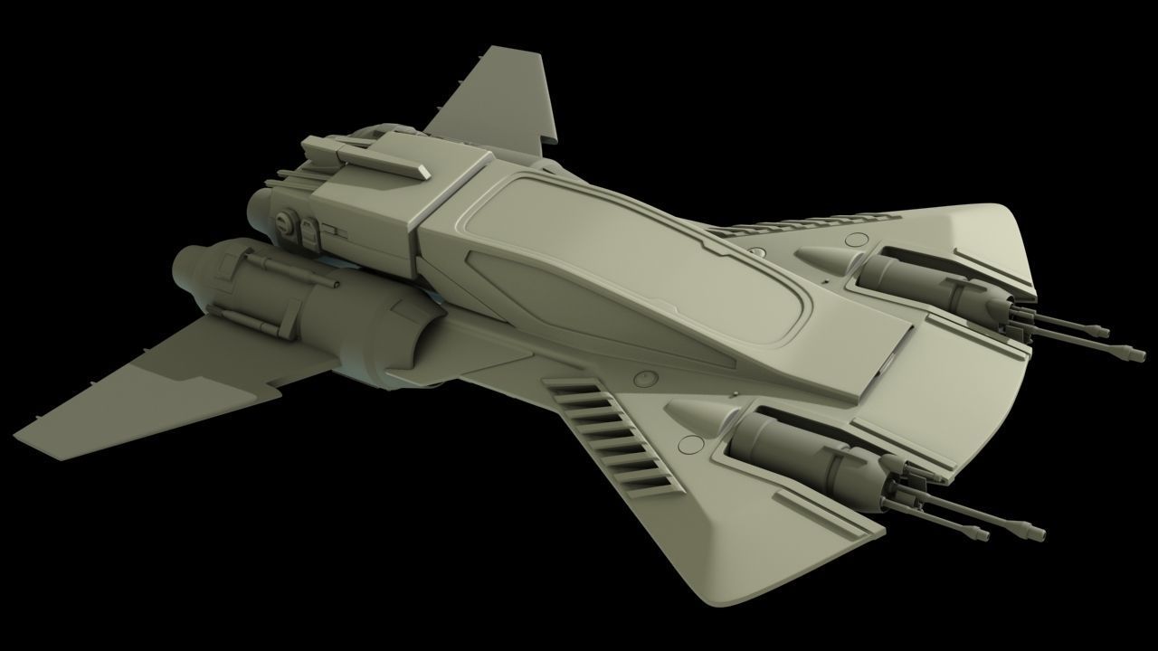 Pirate Snub Fighter 1 18th scale  3D print model_7