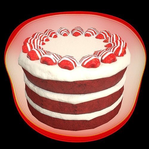RedVelvetCake Low-poly 3D model