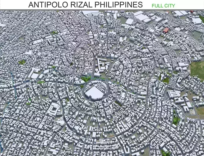 Antipolo Rizal Philippines 30km Low-poly 3D model