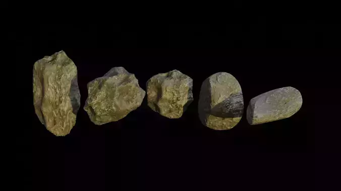 ROCKS Low-poly 3D model Texture