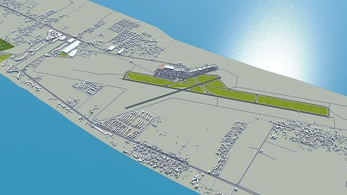 Acapulco de Juarez Guerrero Mexico 40km Low-poly 3D model 6