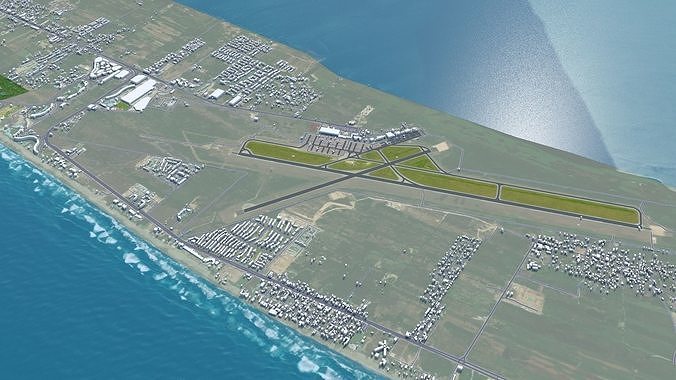 Acapulco de Juarez Guerrero Mexico 40km Low-poly 3D model 5