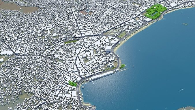 Acapulco de Juarez Guerrero Mexico 40km Low-poly 3D model 3