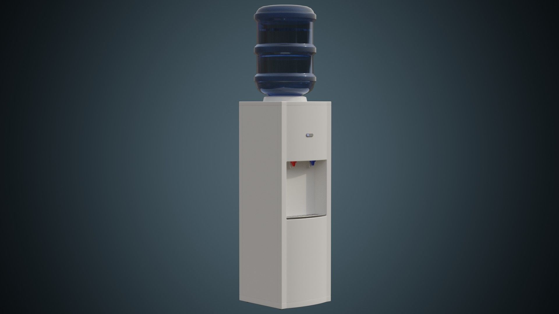Water Cooler 1 Basic Low-poly 3D model_1