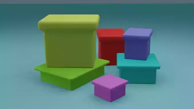3D Gift Box Models 3D model