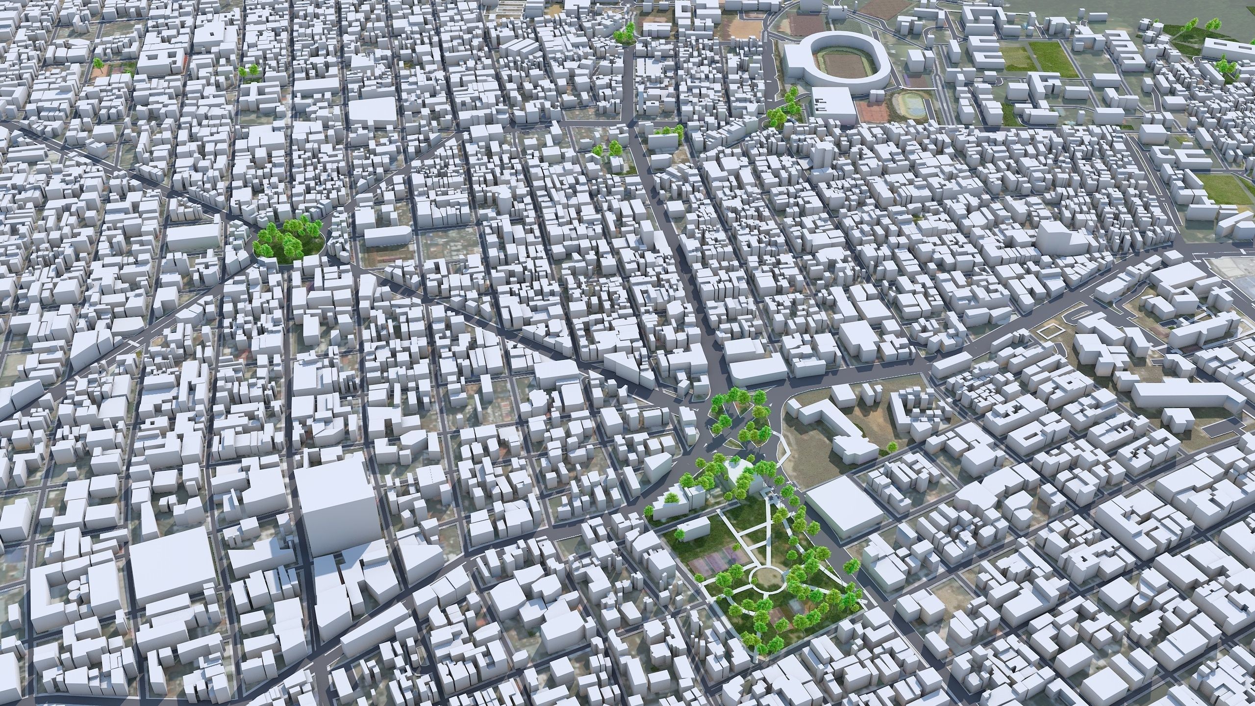 Bucaramanga Santander Colombia 15km Low-poly 3D model_1