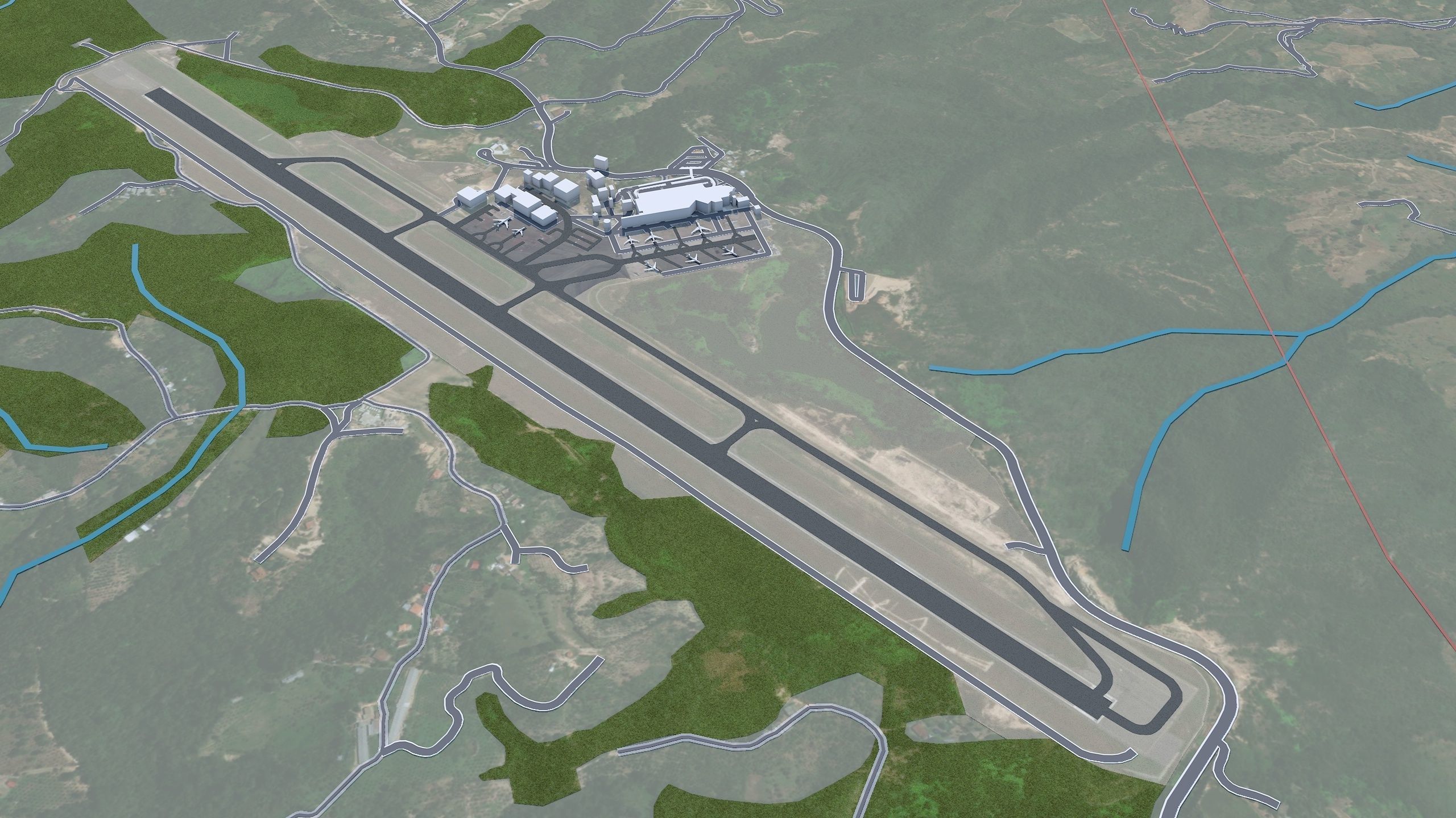 Bucaramanga Santander Colombia 15km Low-poly 3D model_5