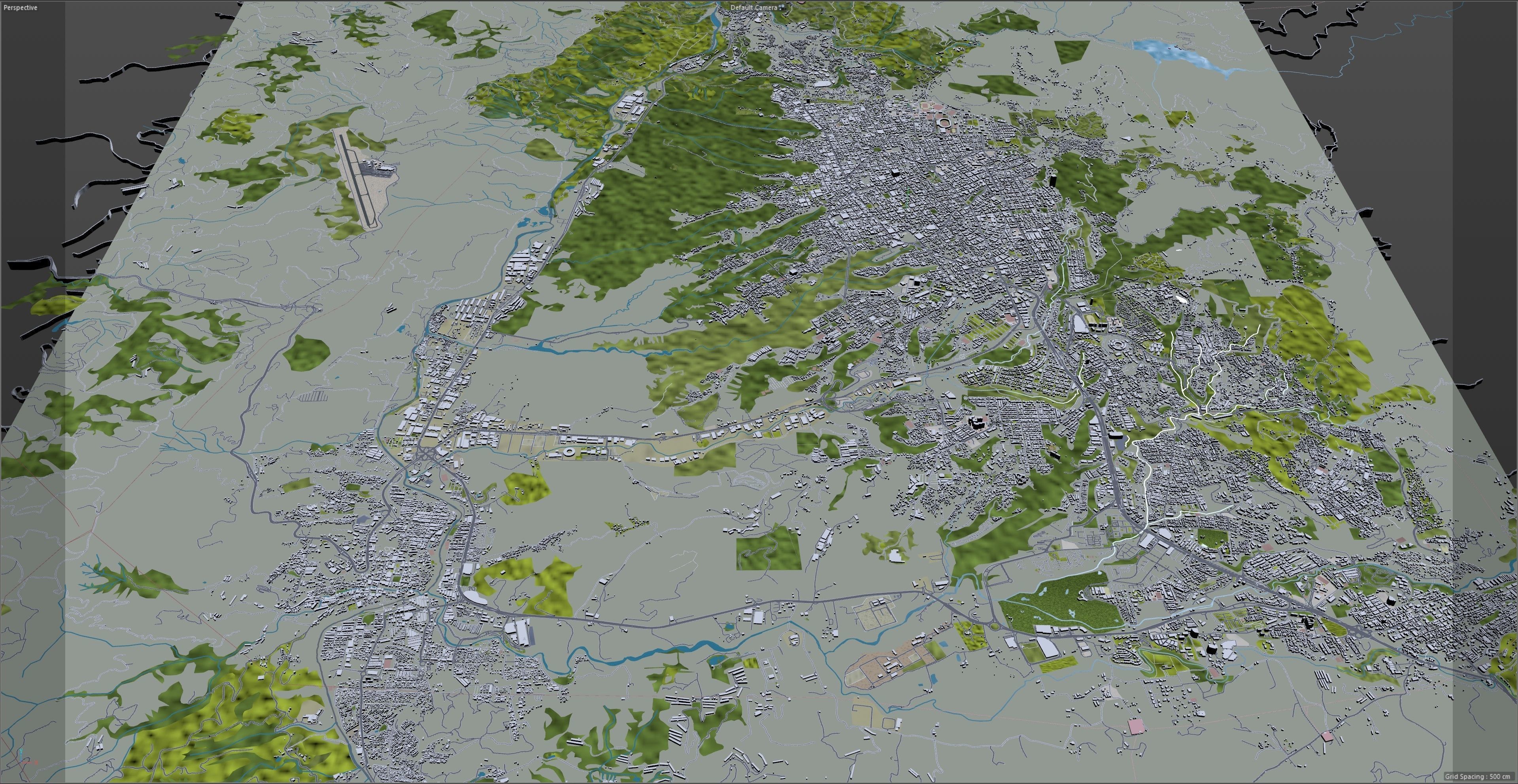 Bucaramanga Santander Colombia 15km Low-poly 3D model_10