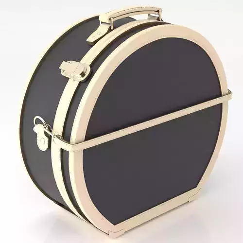 Steamline Starlet Hatbox Large Leather Blue-White 