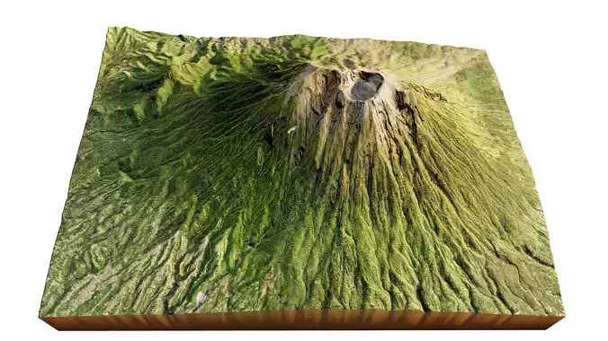 Mount Agung 3d model terrain
