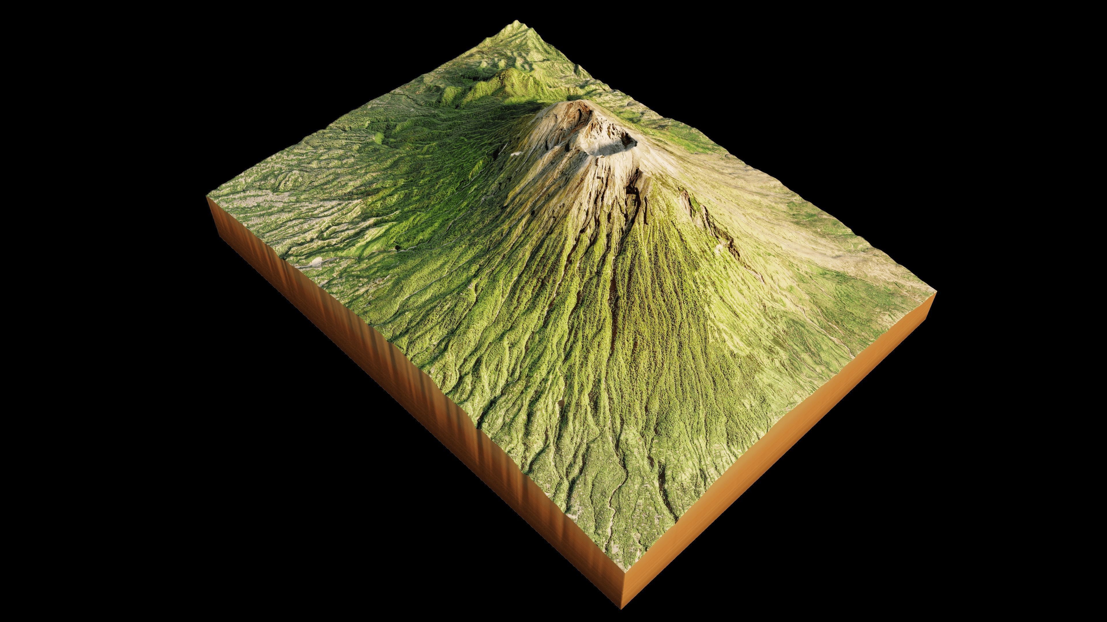 Mount Agung 3d model terrain 3D model_4
