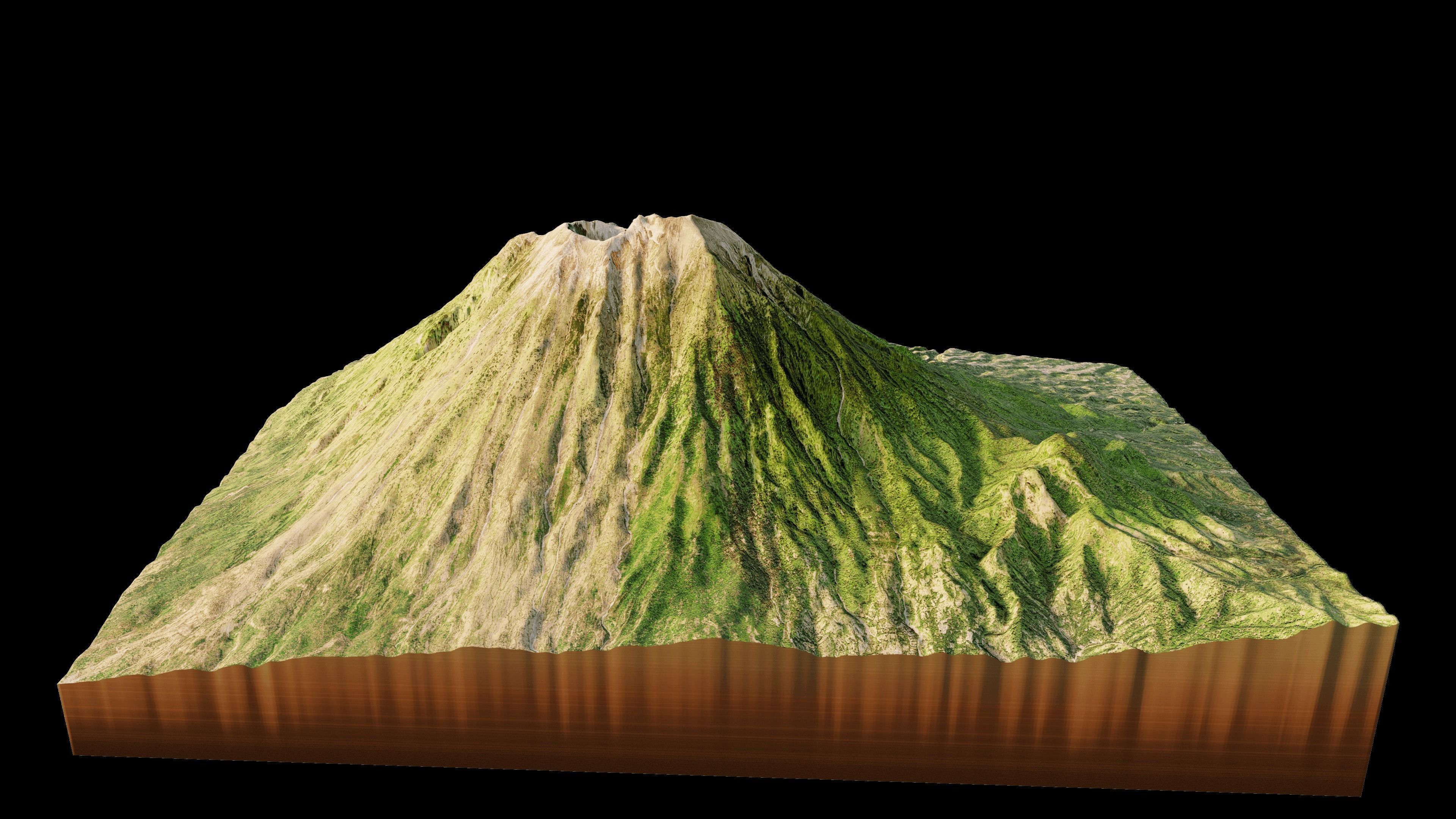 Mount Agung 3d model terrain 3D model_9