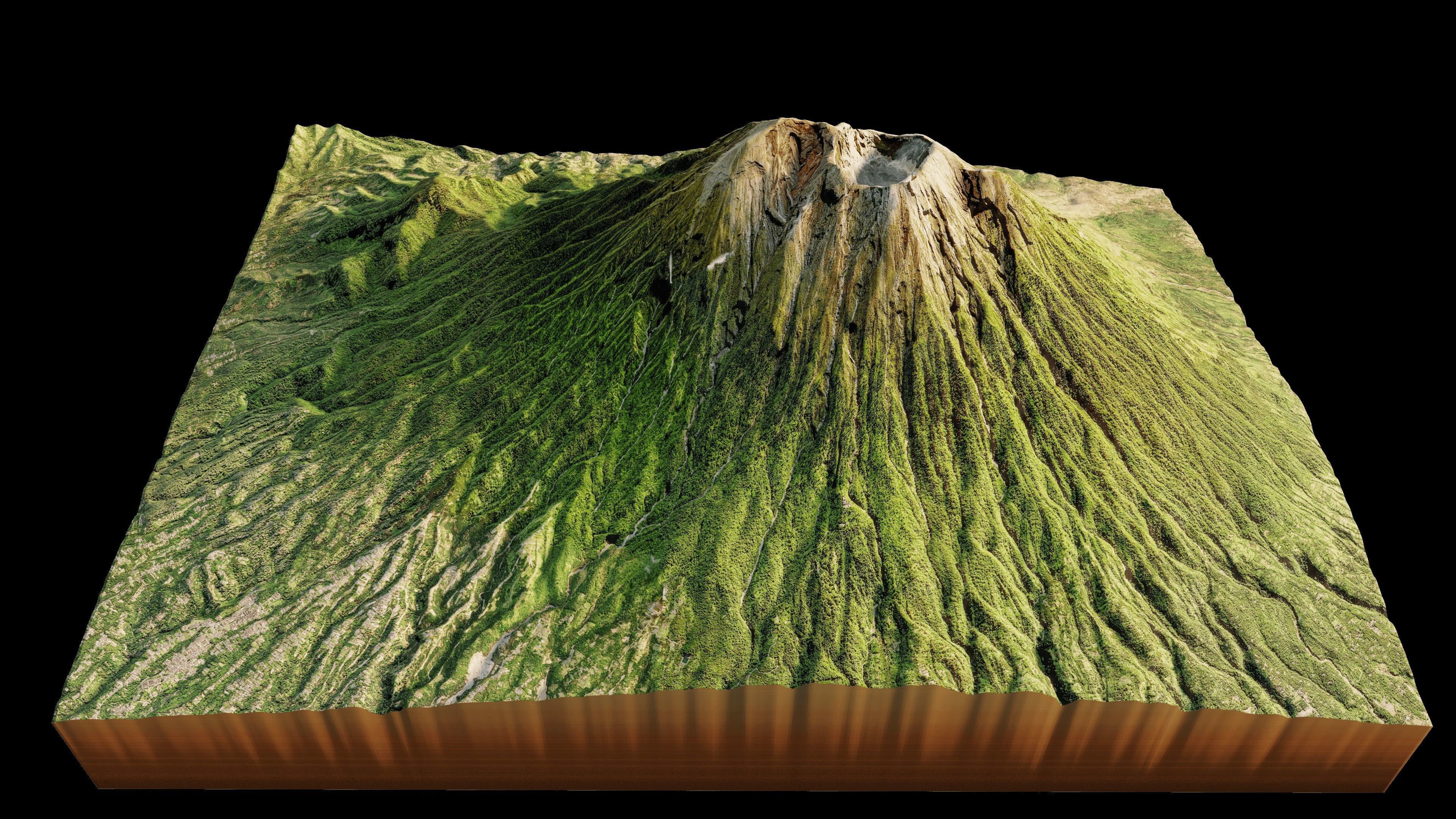 Mount Agung 3d model terrain 3D model_2