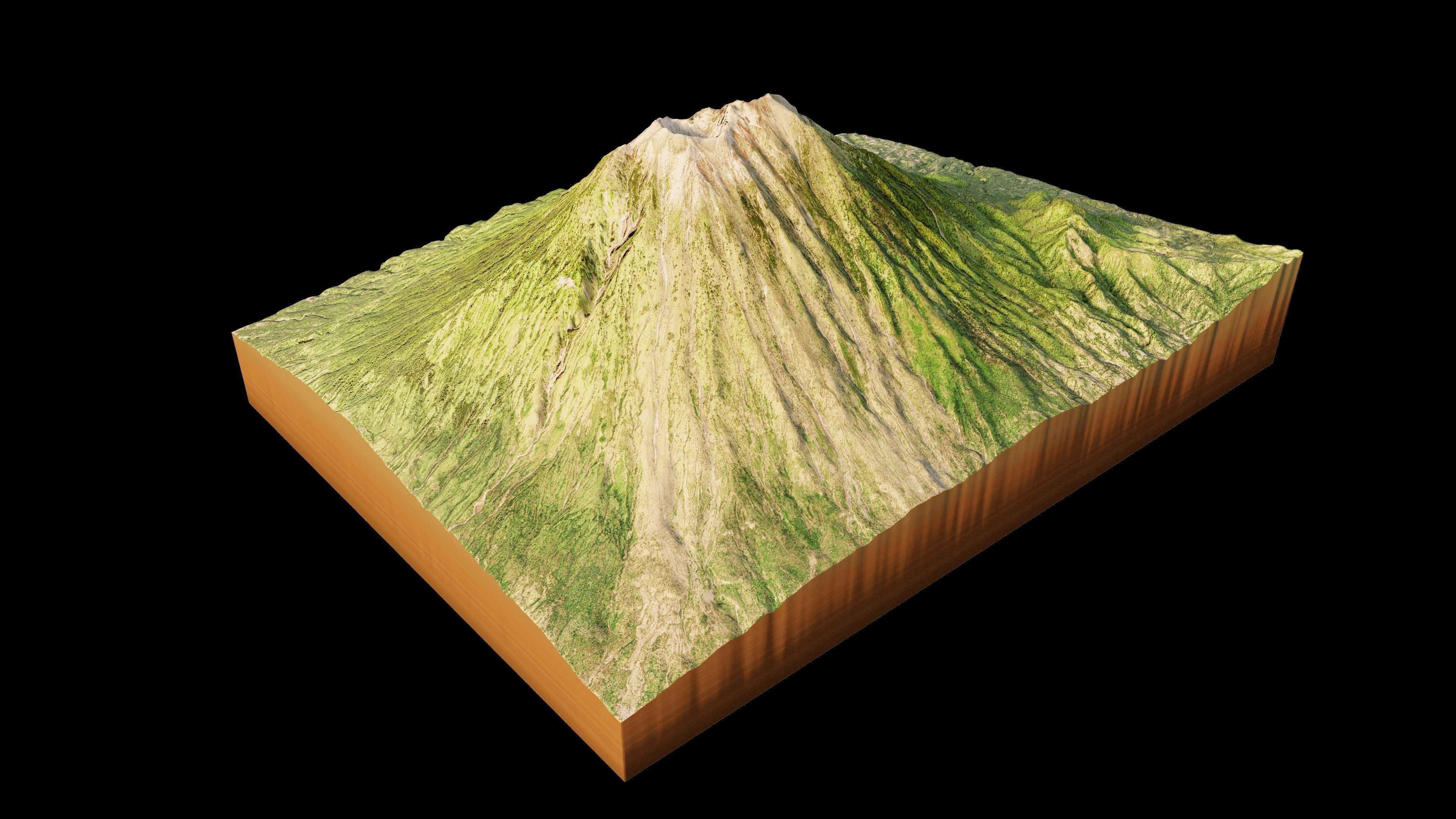 Mount Agung 3d model terrain 3D model_8