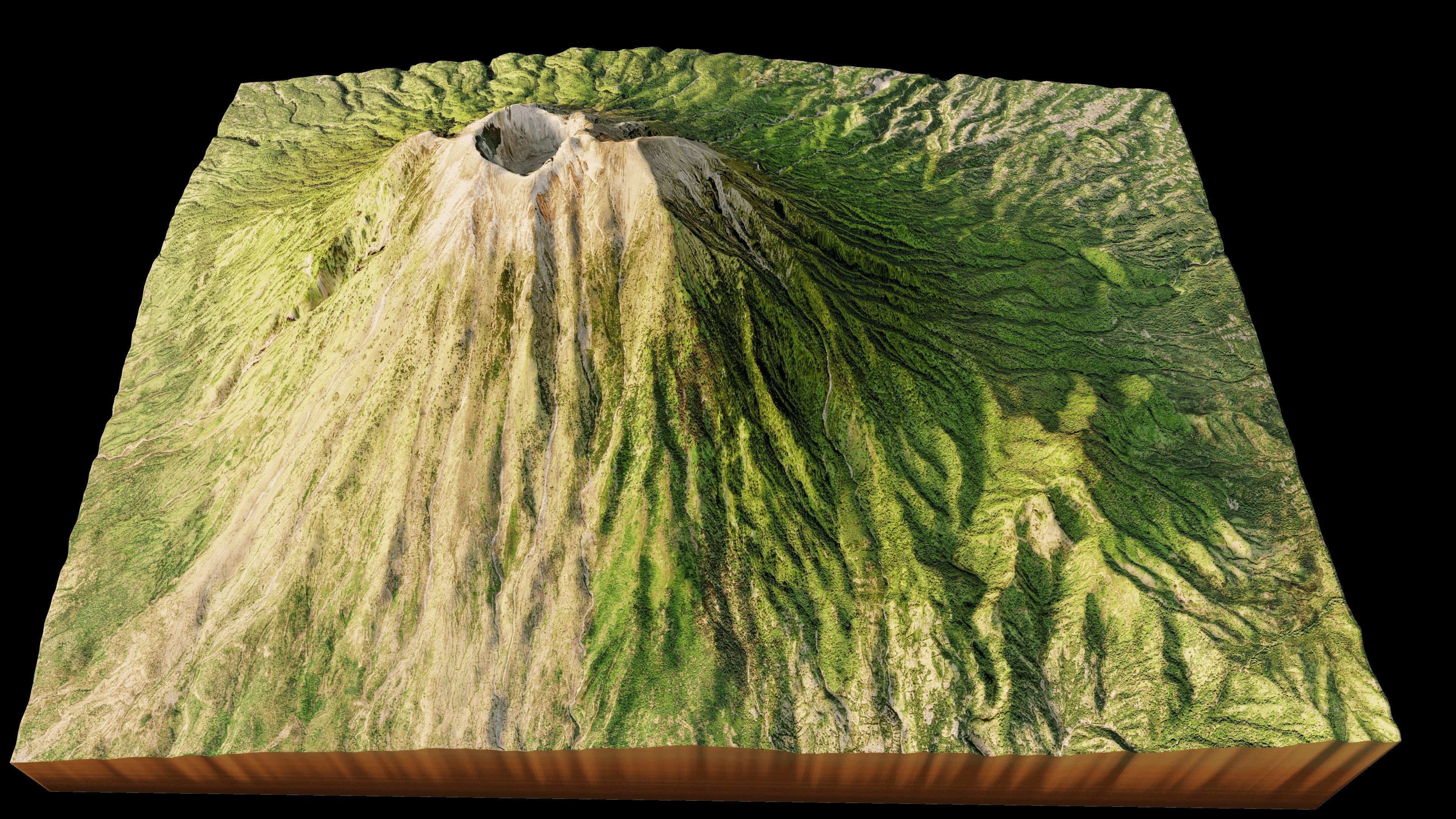 Mount Agung 3d model terrain 3D model_11