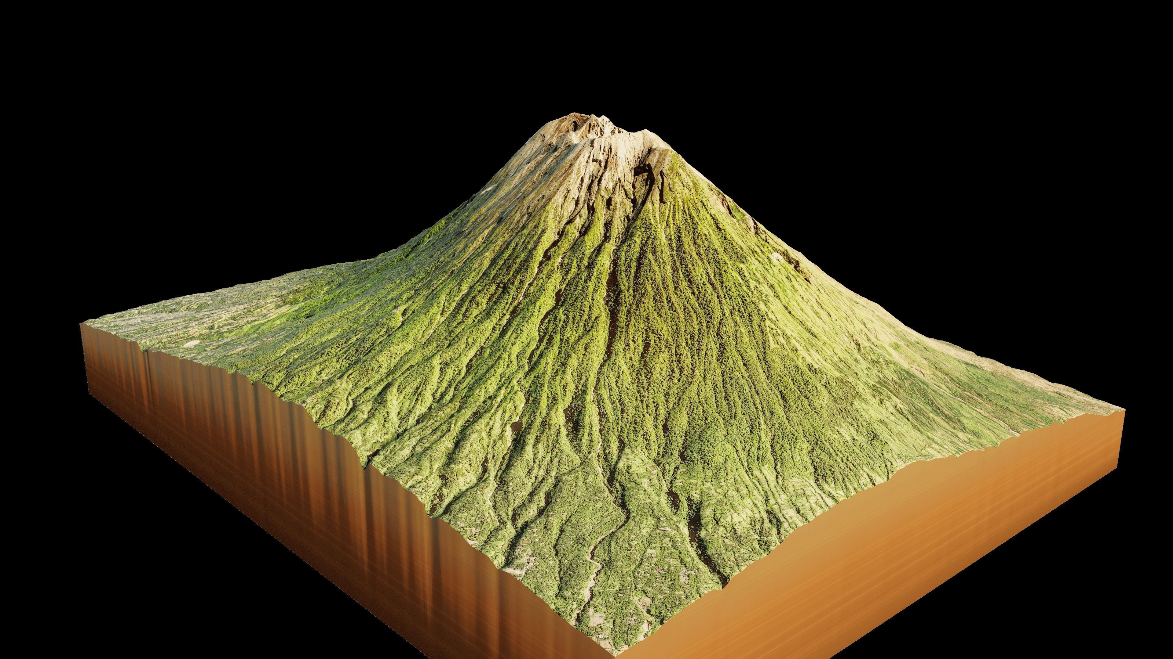 Mount Agung 3d model terrain 3D model_6