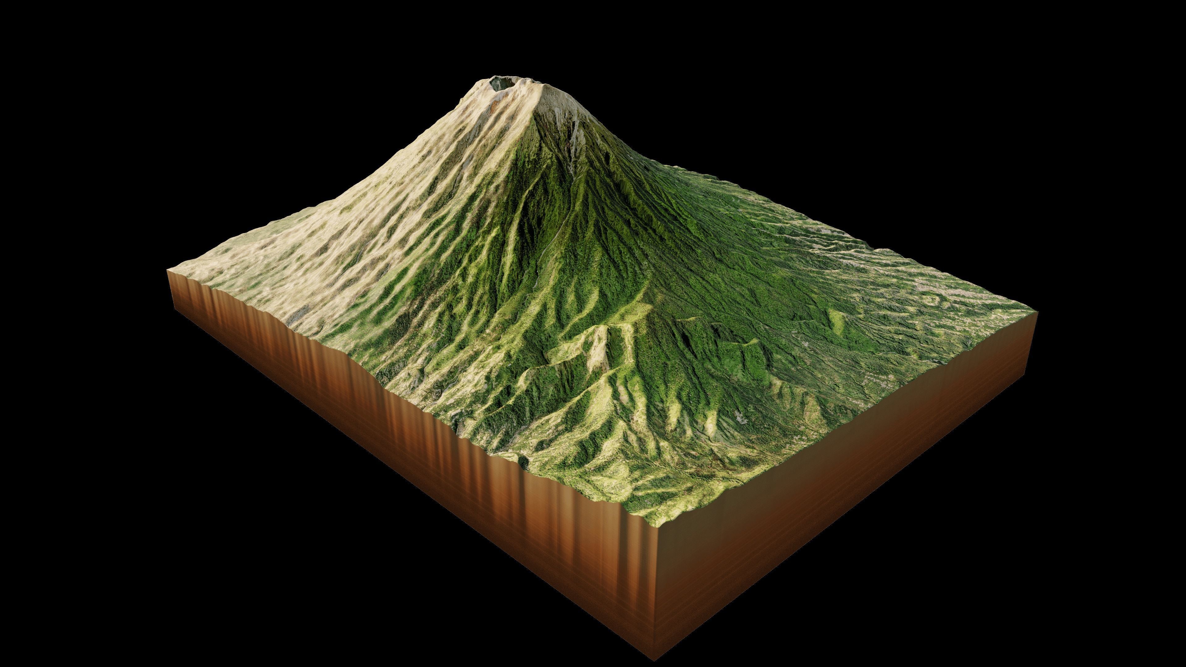 Mount Agung 3d model terrain 3D model_10